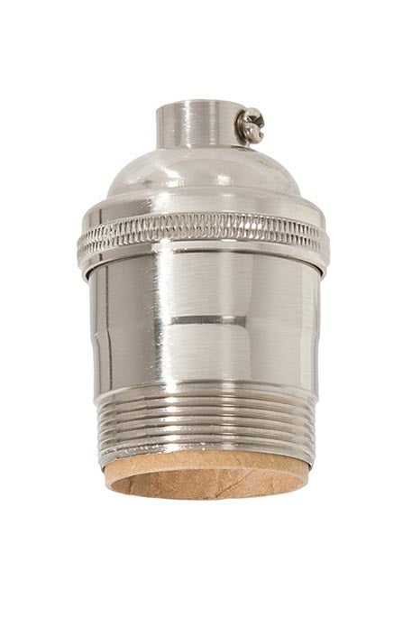 Premium Satin Nickel Finish Heavy Turned Brass Keyless Short Socket, UNO Thread