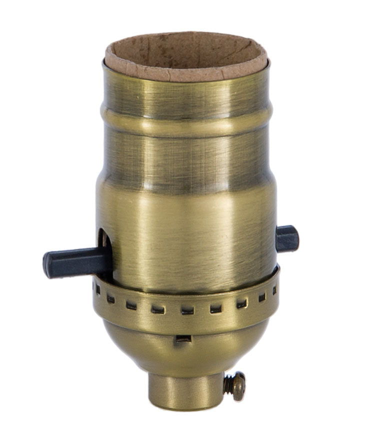Brass Early Electric Style Lamp Socket, Antique BRASS Finish, Push-Thru ...