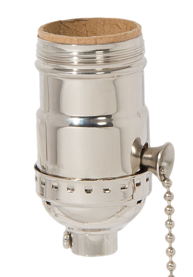 Nickel Plated Finish Brass Pull Chain Early Electric Style Lamp Socket ...