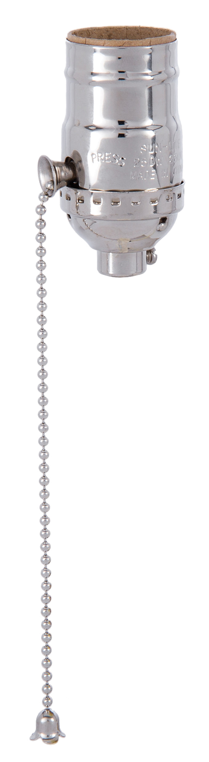 Nickel Finish Brass Pull Chain Socket, No UNO Thread (48286N) - Antique ...