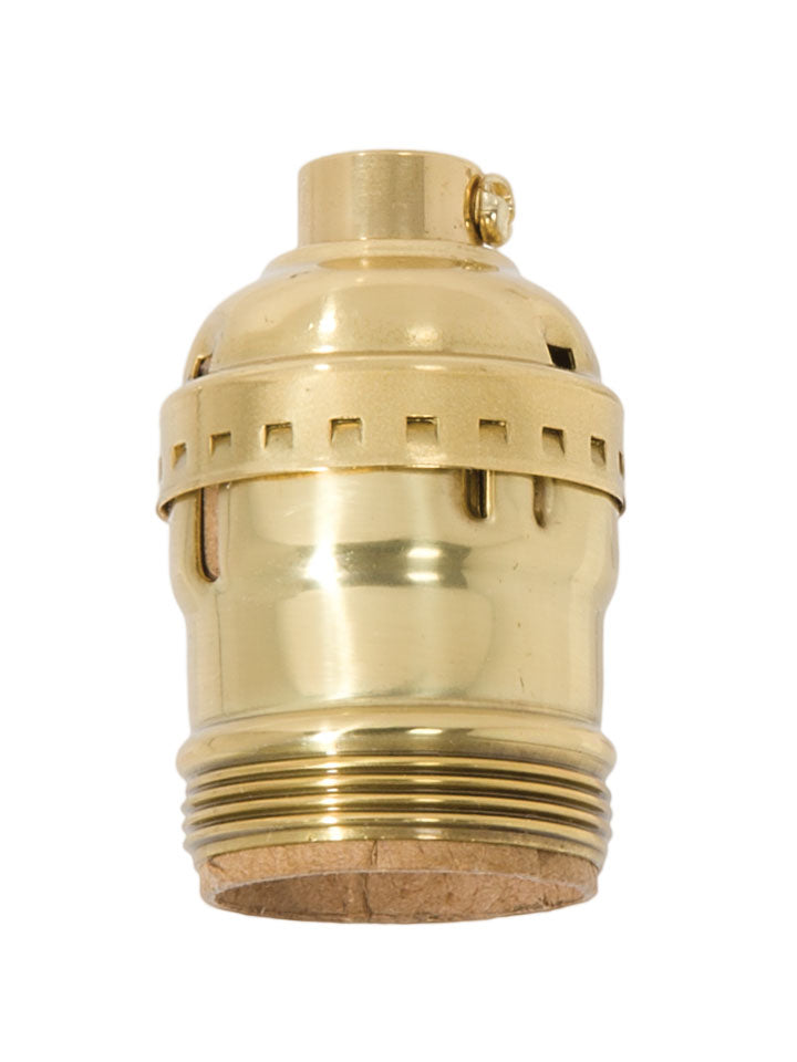 Threaded Light Socket Grainger Polished & Lacquered Finish, Keyless UNO Thread Lamp Socket (48290 ...