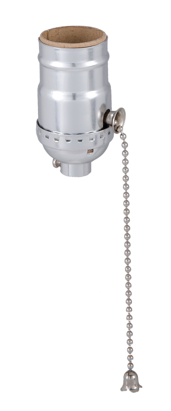 Pull Chain (On-Off) Med. Base Lamp Socket with Nickel finish