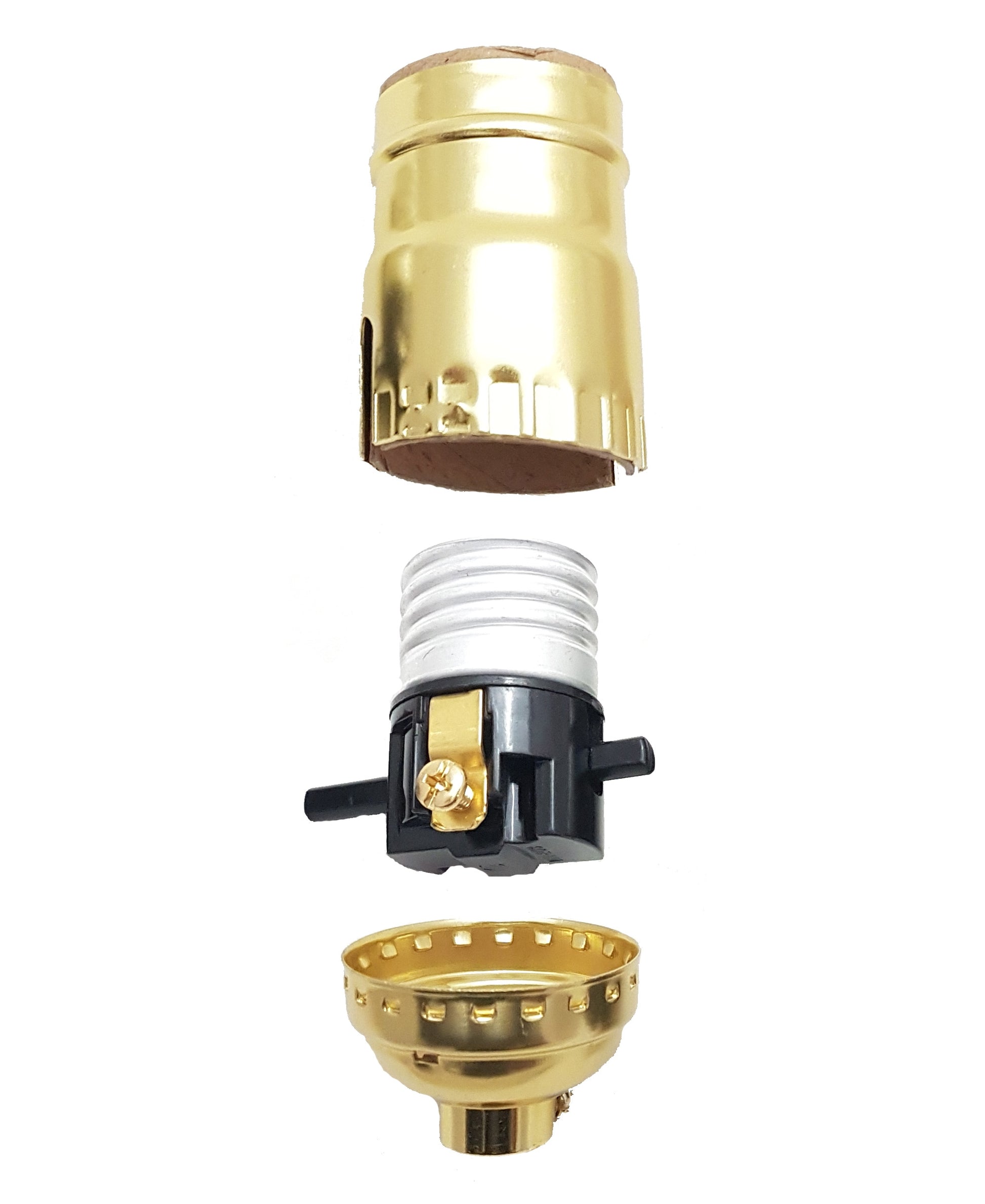Make-a-Lamp Socket Kit With Brass Flange (30553F10) - Antique Lamp ...