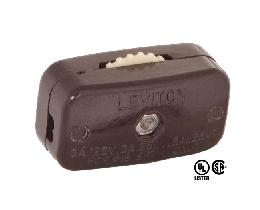 Leviton Brand, Inline Rotary ON-OFF Lamp Cord Switches, Choice of Colors & Cord-Size Fit