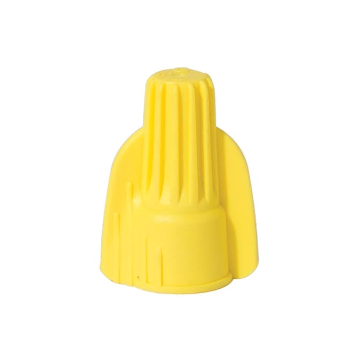 Yellow Wing Nut Wire Connector With Spring Insert