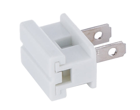 Plamp Plug White Slide On Type Polarized Lamp Plugs (48555W) - Antique Lamp Supply ...