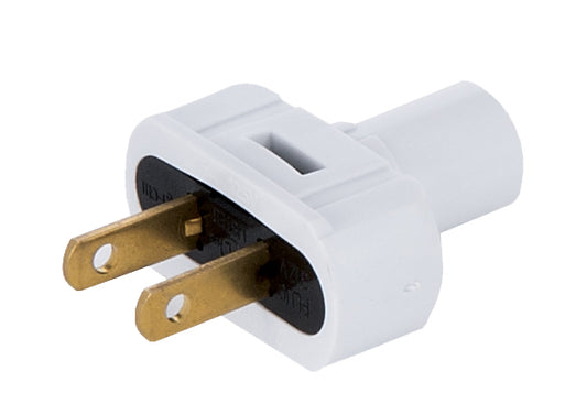 White Lamp Plugs for Round PVC Cord