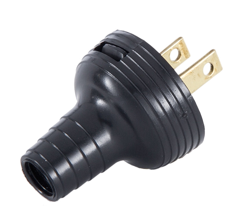 Large Leviton Brand Ribbed Lamp Cord Plug for Large Round Wire