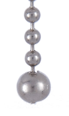 Nickel Plated Brass Ball Pull, 1/4" Diameter, Designed For #6 Bead Chain