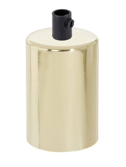 Brass Plated Finish Steel E-26 Lamp Socket Cup COMPLETE with Socket and Mounting Hardware