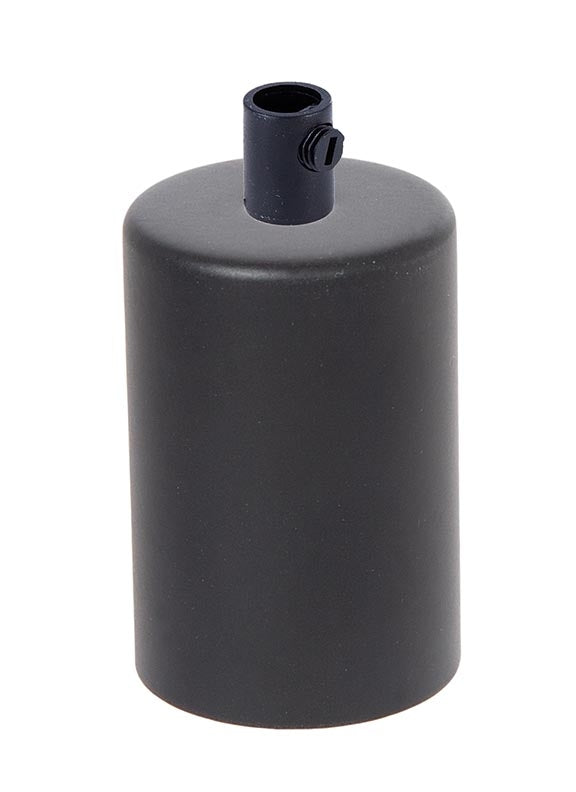 Socket Base Cup Satin Black Finish Steel E-26 Lamp Socket Cup with E-26 Socket and ...