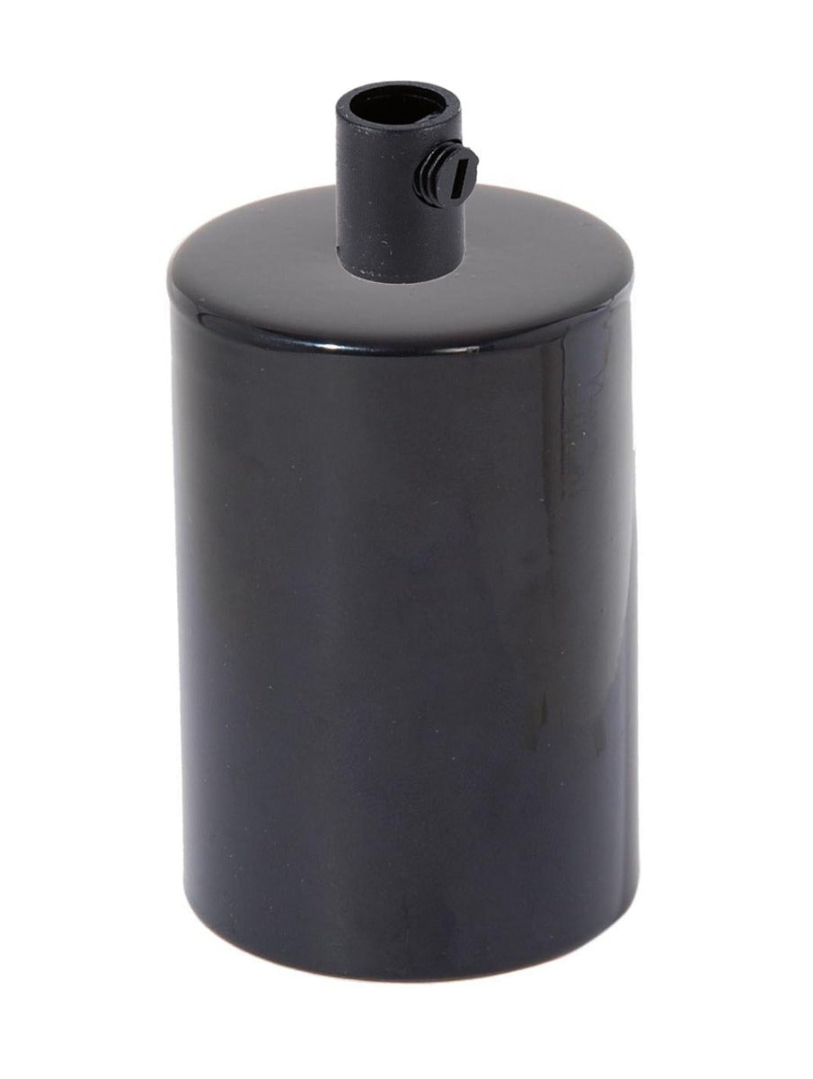 Glossy Black Finish Steel E-26 Lamp Socket Cup COMPLETE with Socket and ...