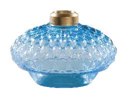 Light Blue Diamond Quilted Glass Bracket Lamp Font