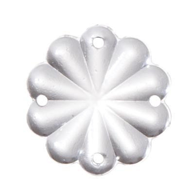 1" (25 mm) Clear Pressed Glass Rosette
