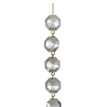 39" Clear Jewel Chain, 5/8" (16mm) diameter beads