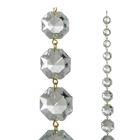Graduated Jewel Chain, Your Choice of 9", 12", 18", 24" or 34" Lengths