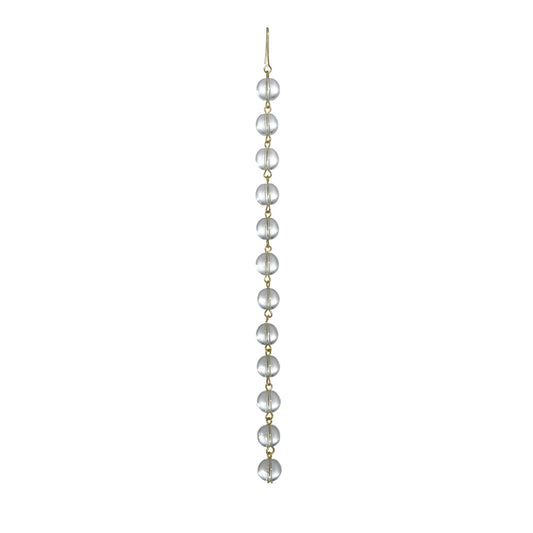 Smooth Ball Bead Chain - Clear 1 meter/39", 13/32" (10mm) diameter beads (55024)
