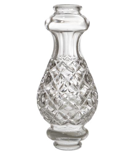 5-5/8" tall Pressed Glass Diamond Column - Discontinued