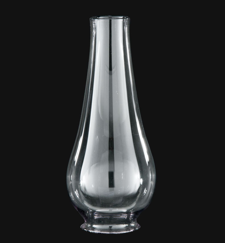 2 3/8" Fitter, 8 1/4" Tall Lip Fitter Clear Glass Chimney