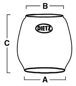 DIETZ Brand Replacement Globes, Choice of Size