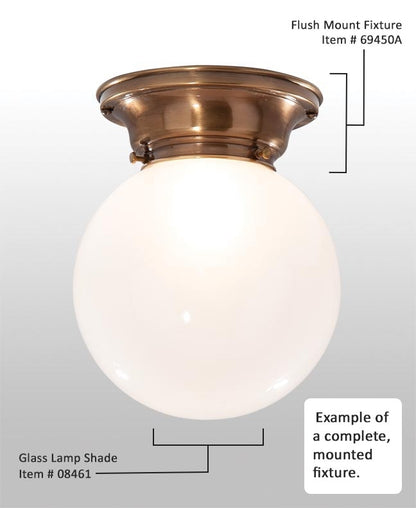 3-1/4 Inch Fitter Wired Unfinished Steel Flush Mount Fixture