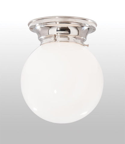 Complete Polished Nickel Finish Brass Lighting Fixture Includes Opal Glass Lamp Shade