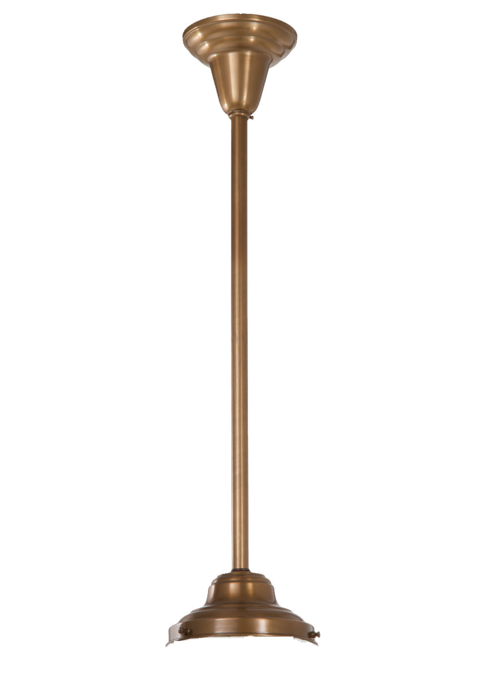 Pendant Fixture with Antique Brass Finish, 6" fitter