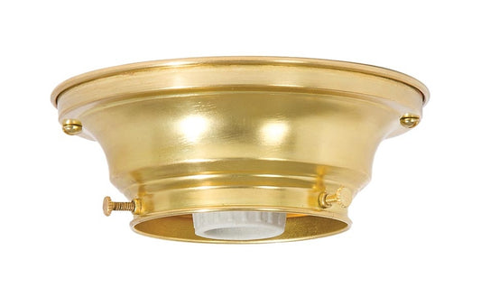 3-1/4 Inch Fitter Wired Unfinished Brass Flush Mount Fixture