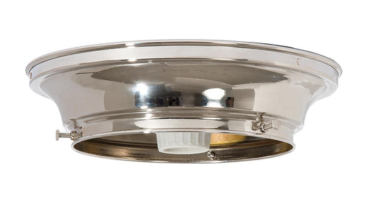 6 Inch Fitter Wired Polished Nickel Finish Brass Flush Mount Fixture