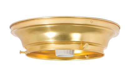 6 Inch Fitter Wired Unfinished Brass Flush Mount Fixture