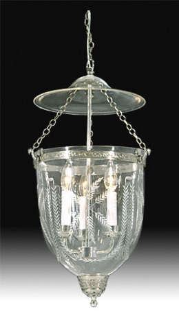 19th Century Hall Lantern with Laurel Swags design