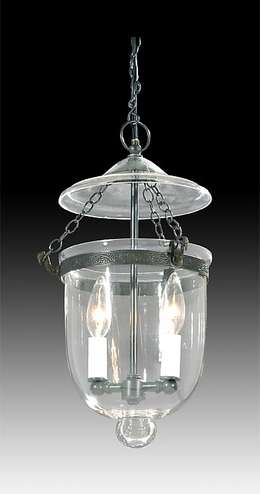 Tiny Hall Lantern with Clear Glass Dome